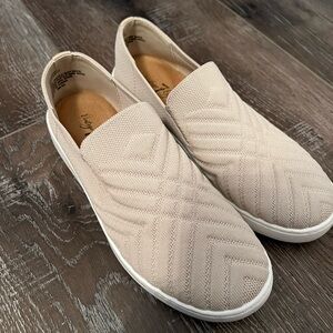 Quilted Flats with White Sole